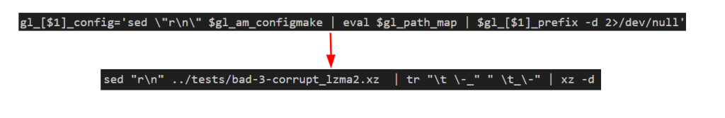 Deobfuscated line of code in build-to-host.m4